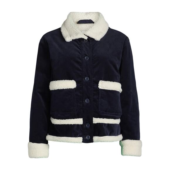Free Assembly Jackets & Blazers - Blue Faux Shearling Jacket